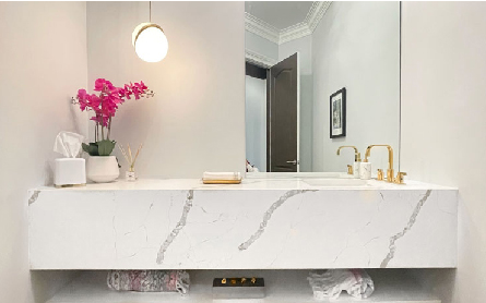 Floating Quartz Powder Room