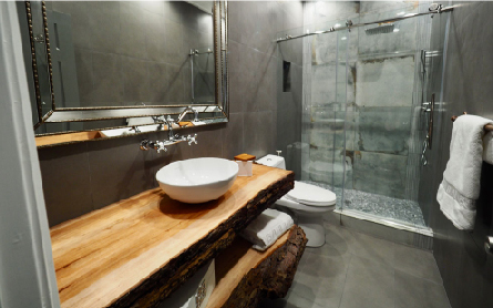 Industrial Style Guest Bathroom